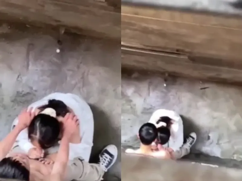Quay lén em học sinh mút củ khoải anh người yêu ở khe nhà